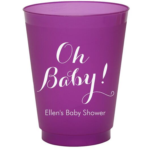 Elegant Oh Baby Colored Shatterproof Cups